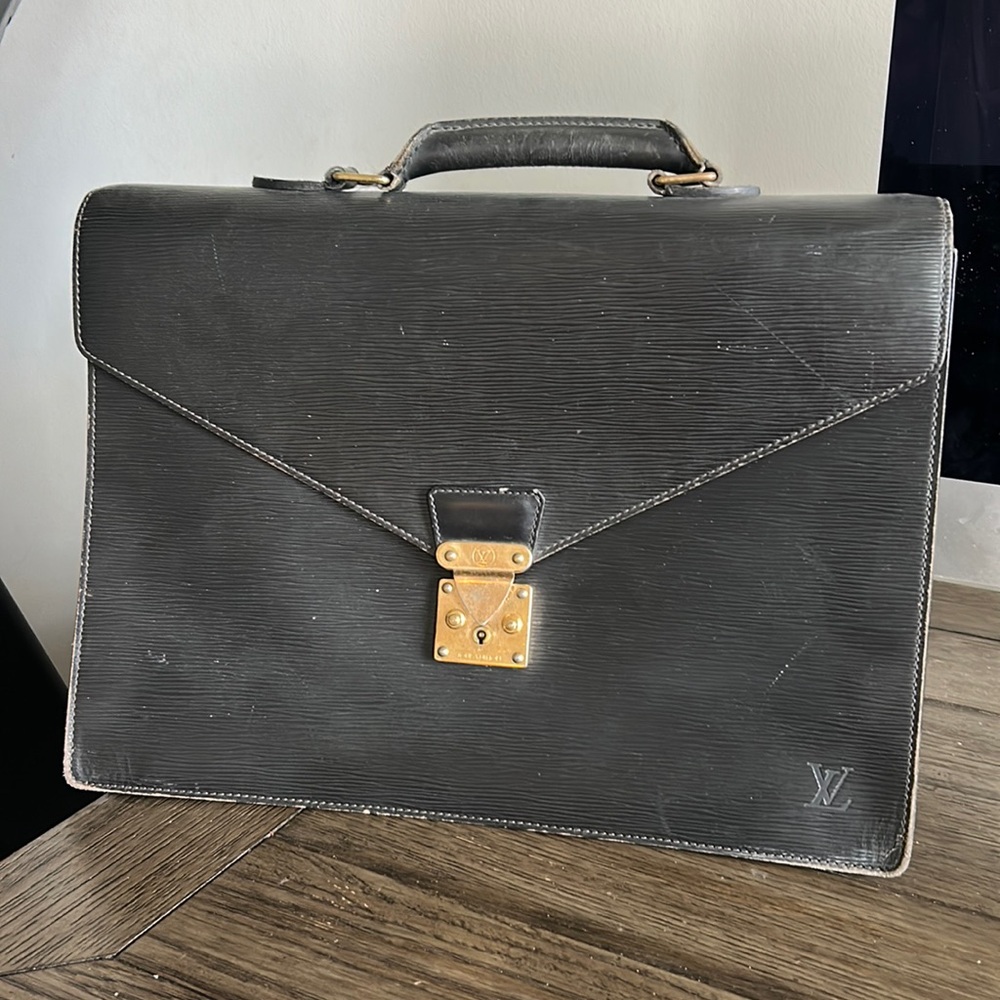 Louis Vuitton Black Epi Briefcase - Picture 1 of 16